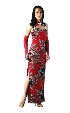 Sexy Rød Kinesisk Kjole