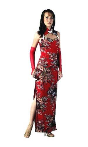 Sexy Rød Kinesisk Kjole