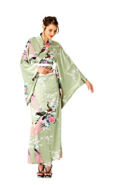 Grønn Kimono Kjole