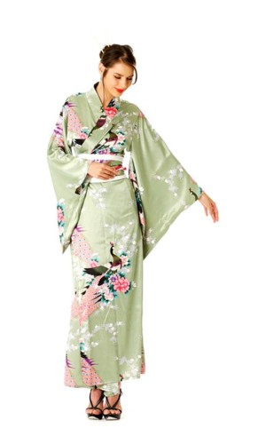 Grønn Kimono Kjole