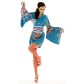 Kort Turkis Kimono Kjole